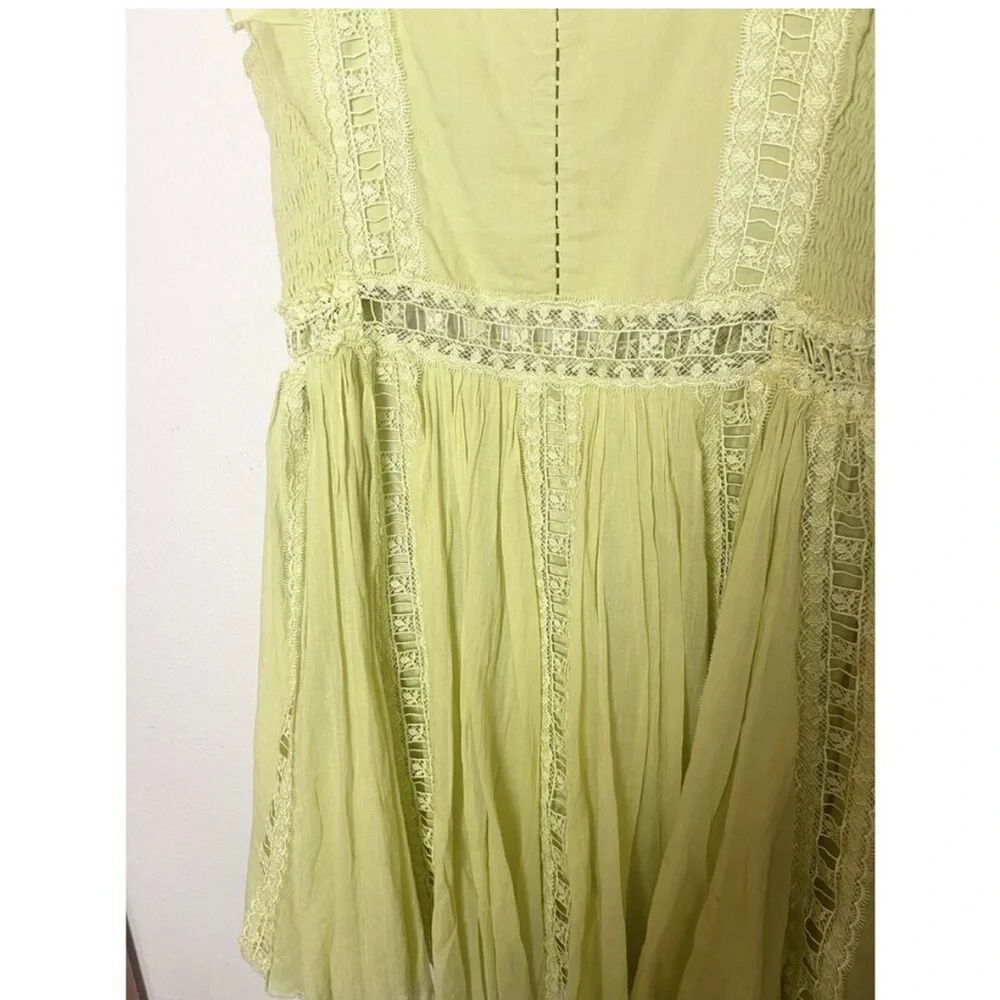 Free People Pale Yellow Mini Dress